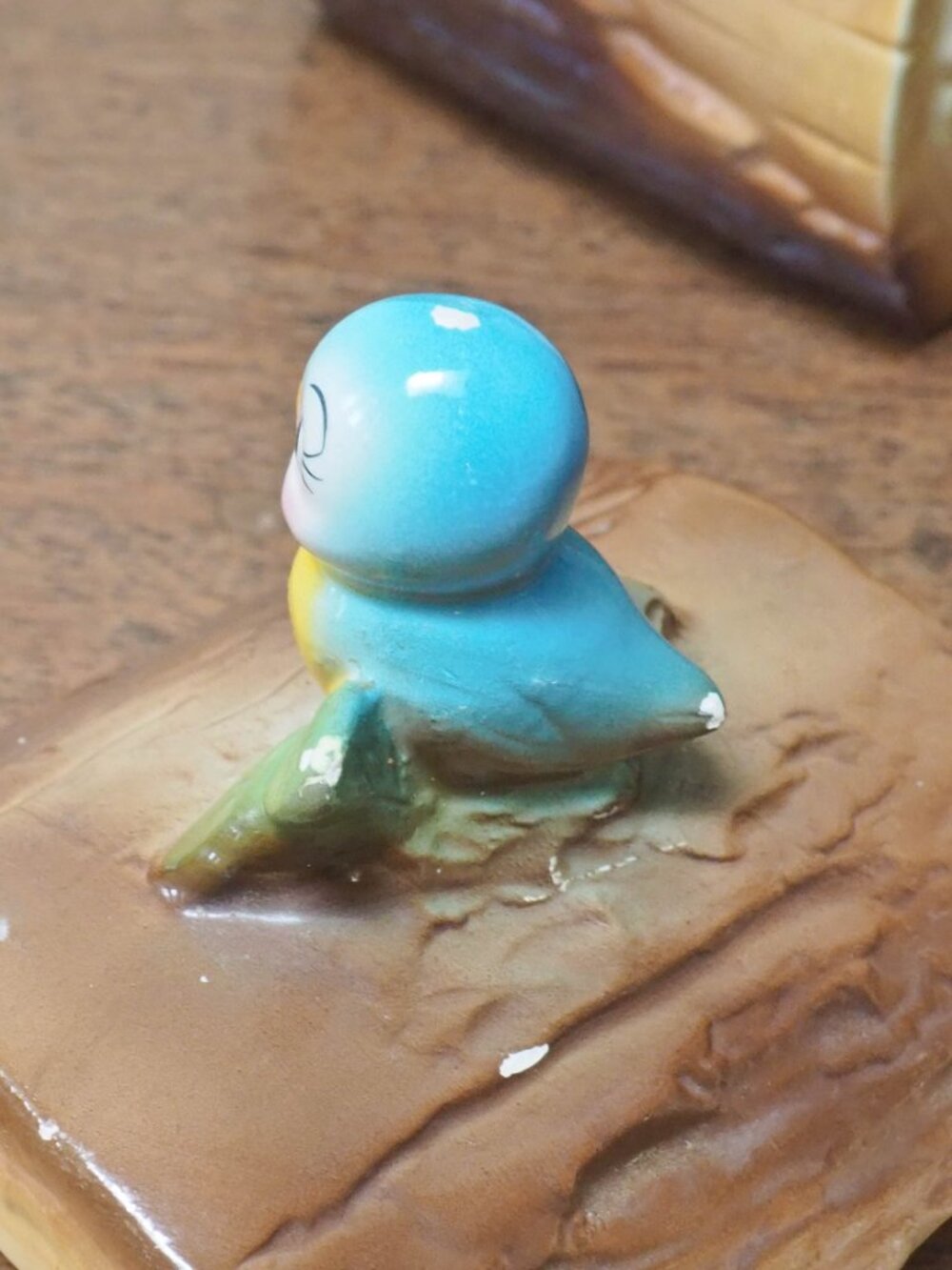 Vtg Norcrest Japan Ceramic Blue Bird Jam Jar - Picture 6 of 11